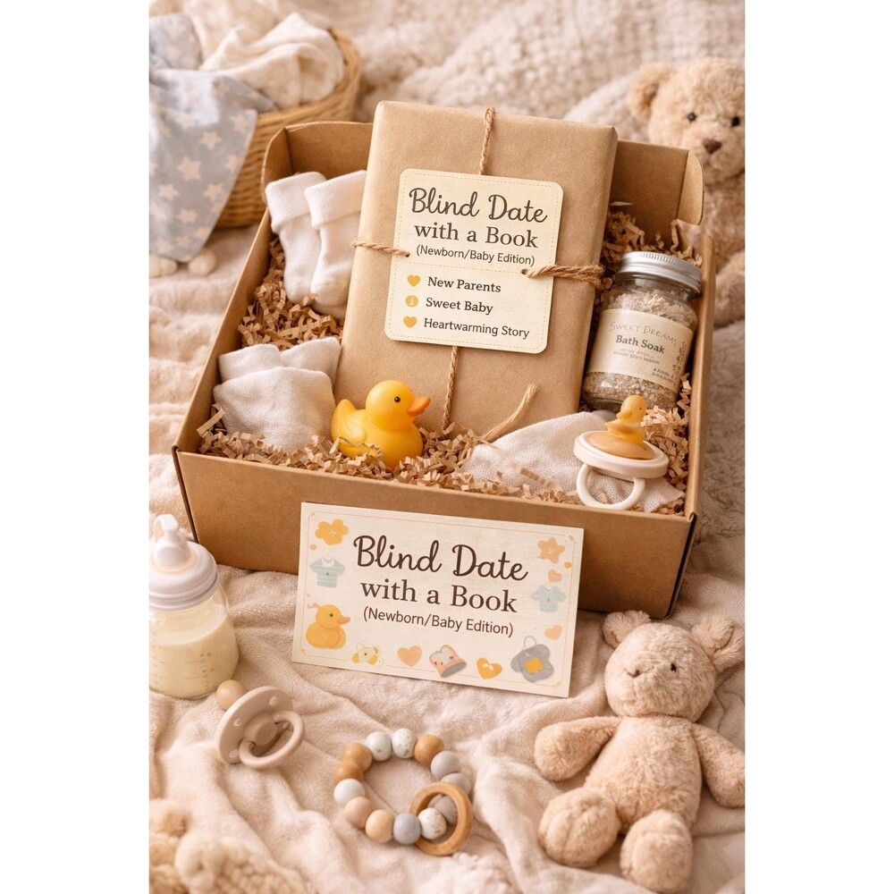 Blind Date Book Box | Newborn Baby Themed Goodies-Baby Girl Edition